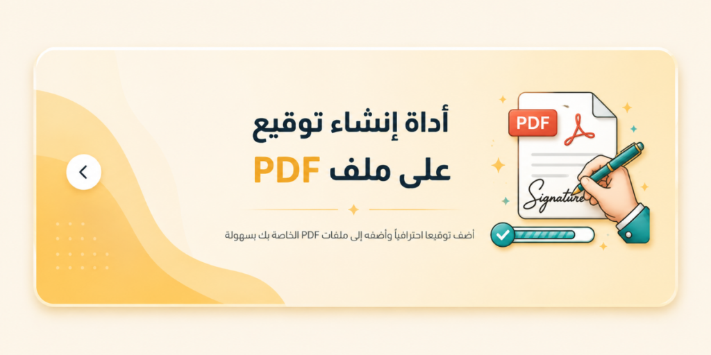 اداة أنشأ توقيع على ملف PDF 