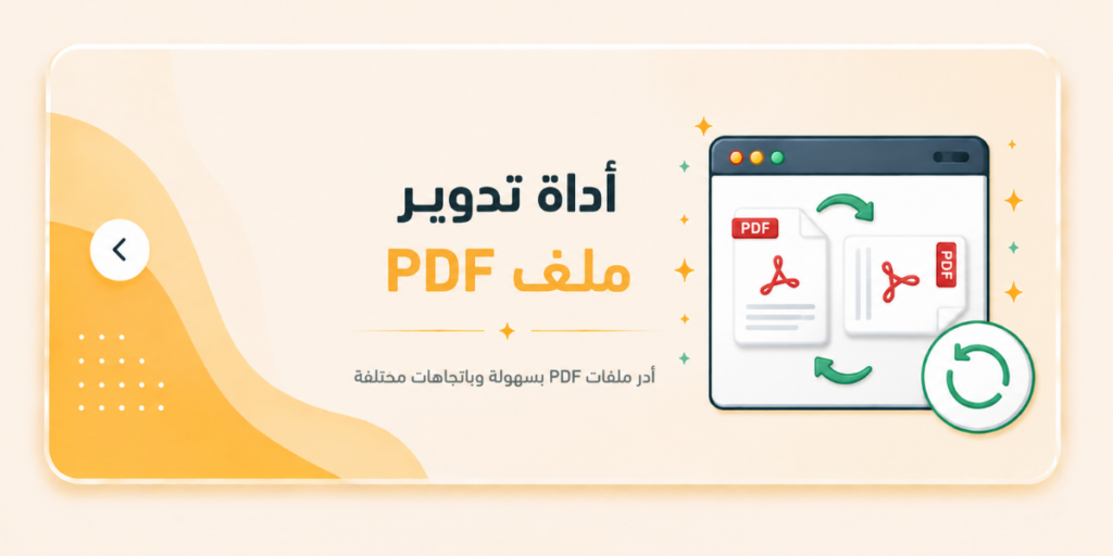 اداة تدوير ملفات PDF 